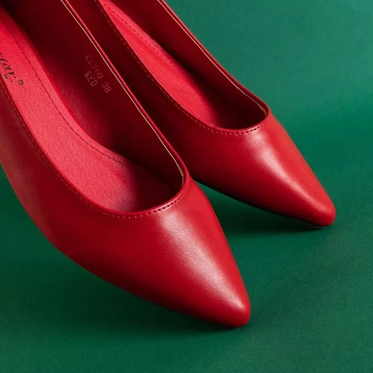 OUTLET Pompele Piselle pentru femei roșii - Încălțăminte