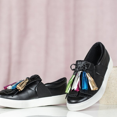 OUTLET Tenisi sport negri cu franjuri Osederra - Incaltaminte