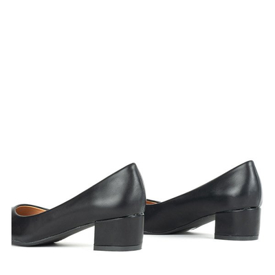 Czarne czółenka na niskim obcasie Mylah- Obuwie