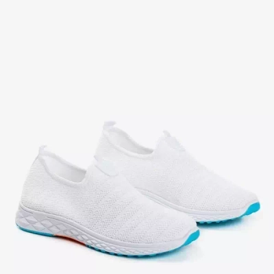OUTLET Pantofi albi pentru bărbați sport - pe Telfer- Încălțăminte