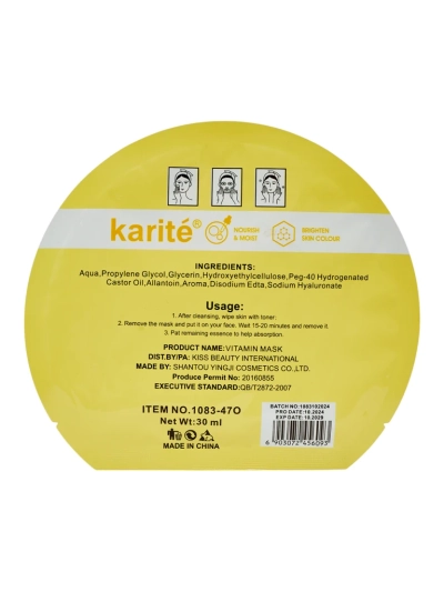 Mască de față tip șervețel cu Vitamina C - iluminatoare