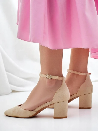 Royalfashion Pantofi cu toc din eco suede pentru femei Vinoy