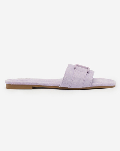 Royalfashion Șlapi de damă mov cu cataramă Rydr
