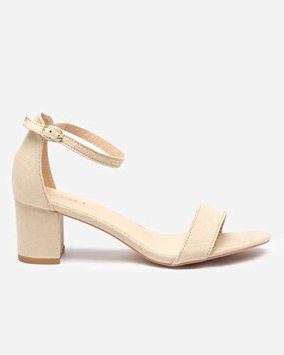 OUTLET Sandale de dama bej pe stalpa Nelino - Incaltaminte