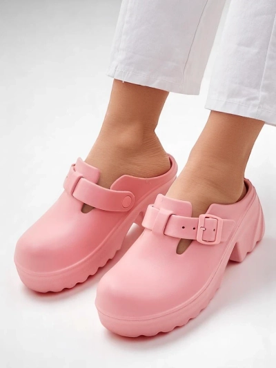 Sandale cu toc din cauciuc pentru femei Royalfashion Voxones