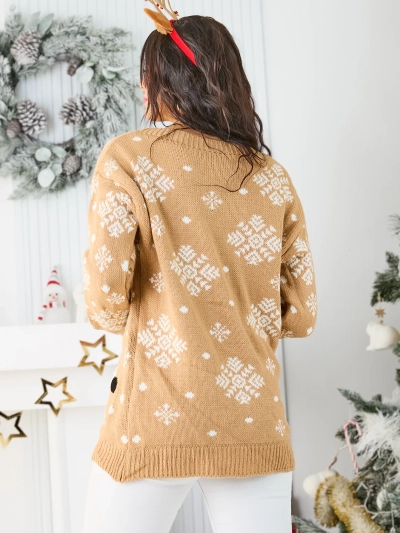 Royalfashion Pulover de Crăciun pentru femei cu Moș Crăciun