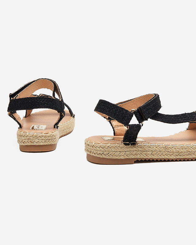 Sandale plate dama Umilla negre - Incaltaminte