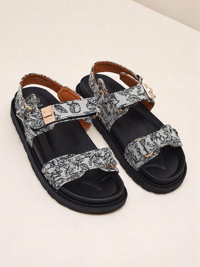 Royalfashion Sandale dama cu imprimeu Aloe