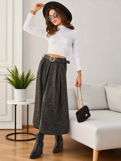 Fusta midi pentru femei Royalfashion