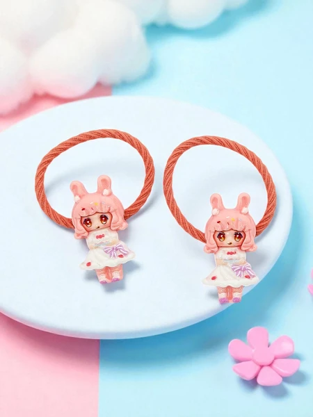 Elastice de păr Bambina Rosetta cu motiv păpușă