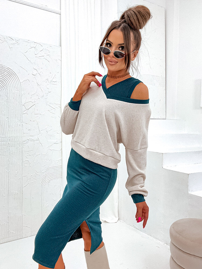 Royalfashion Set casual verde închis pentru femei