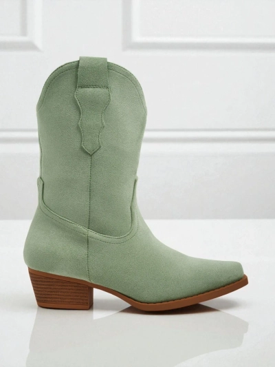 Botine cowboy de damă din piele ecologică întoarsă SpireHush