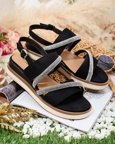 Royalfashion Sandale cu tocuri joase Obissa pentru femei