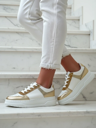 Bella Glamour Sneakers Dama Aurii