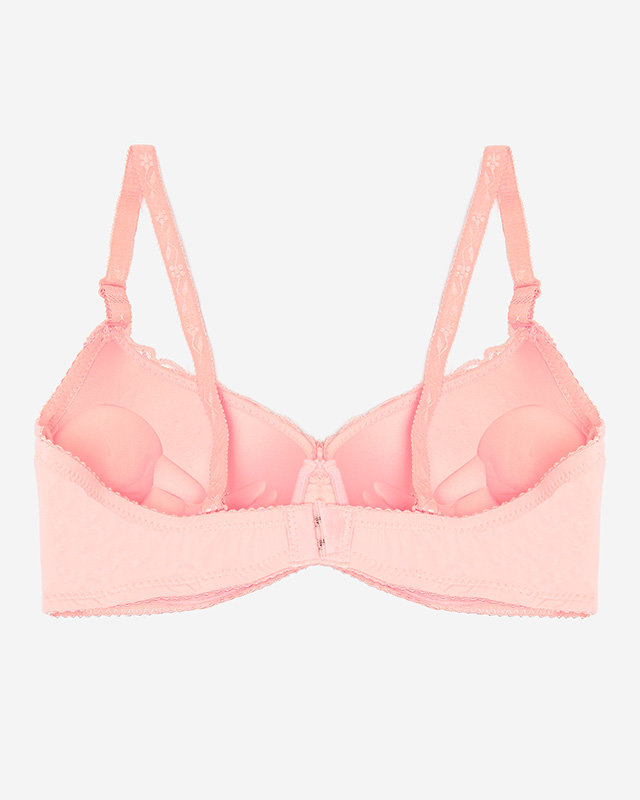 Sutien pudrat pentru femei cu inserție de dantelă - Lenjerie intima