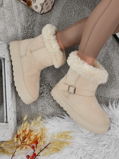 Royalfashion Krótkie buty a'la śniegowce damskie Myrelle