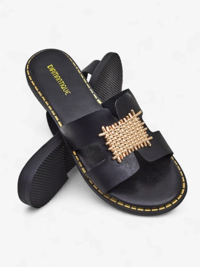 Royalfashion șlapi decorați pentru femei Crattes
