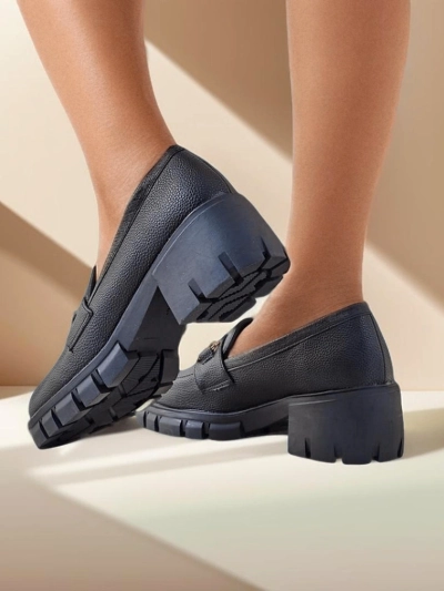 Moccasini femei Royalfashion cu toc mic Tollere