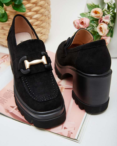 Sandale Elegante Vulcano din Piele Întoarsă Neagră