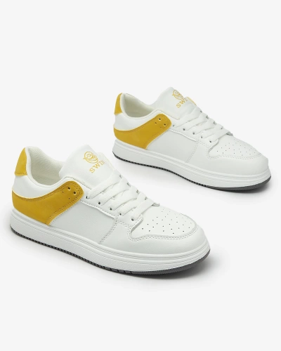 Royalfashion Mustard alb Pantofi sport pentru femei Elevace