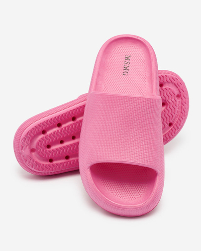 Royalfashion Șlapi de cauciuc pentru femei Fuchsia cu ștanțare Okeris
