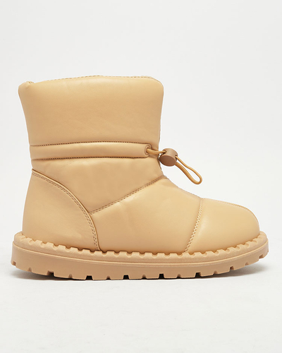 Royalfashion Cizme de zăpadă slip-on pentru femei, maro Nevonsisia