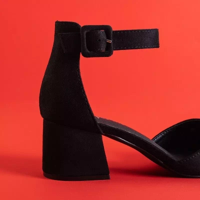 OUTLET Sandale de dama negre pe post Juti - Incaltaminte