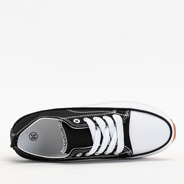 Tenisori de dama de culoare neagra pe platforma Trenicso - Incaltaminte