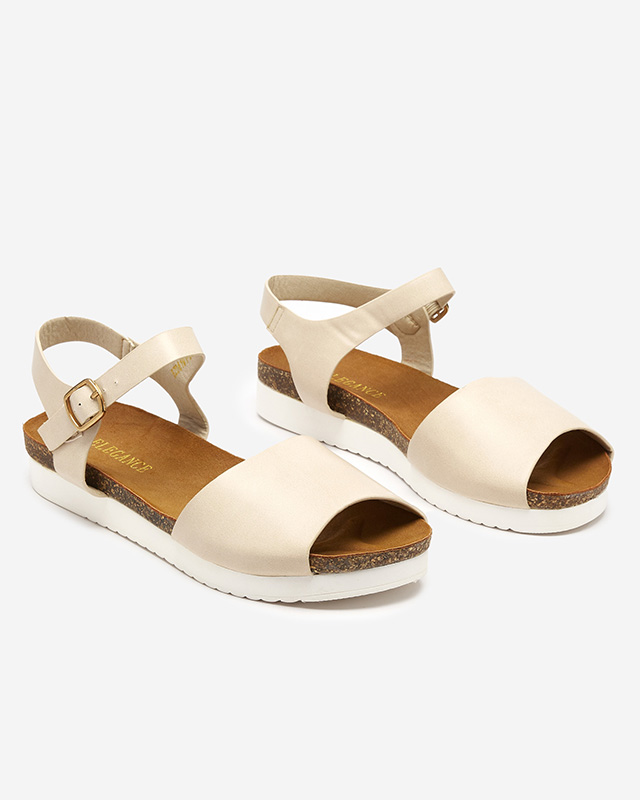 OUTLET Sandale plate dama bej Astreas - Incaltaminte