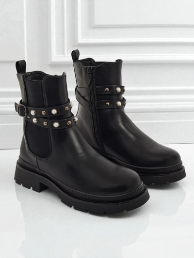 Botine înalte de damă din piele ecologică Pearl Mist