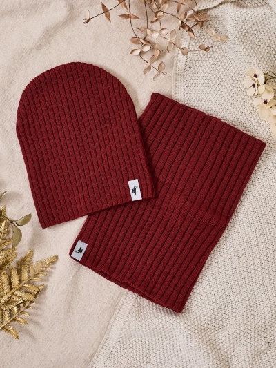 Set universal de iarnă Royalfashion - fes cu tubular pentru gât