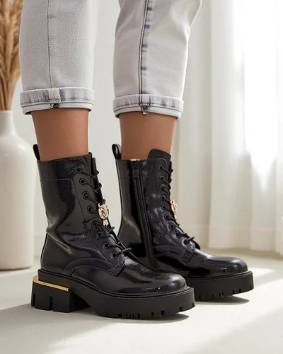 Ghete de lucru din piele lăcuită pentru femei Royalfashion Tesiolle