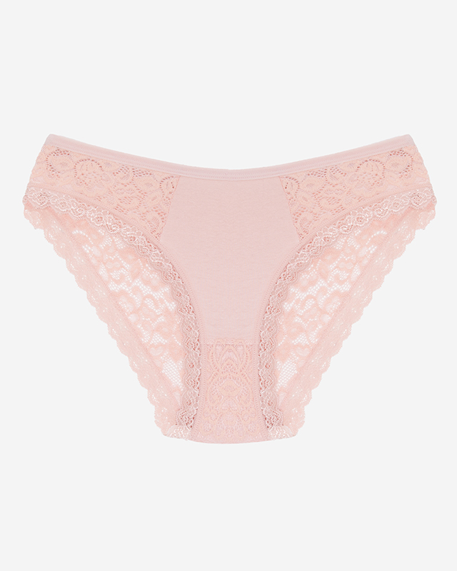 Chiloți roz din dantelă pentru femei, slip - Lenjerie intimă
