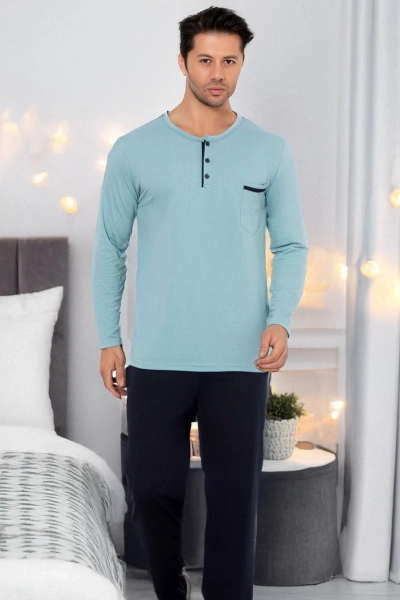 Royalfashion Pijamale bărbătești din bumbac cu buzunar