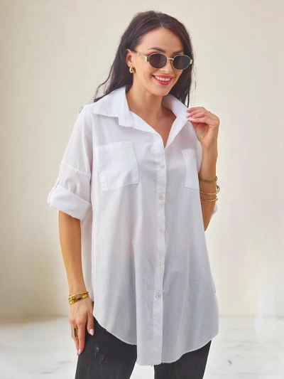 Cămașă de bumbac pentru femei Royalfashion cu mâneci 3/4