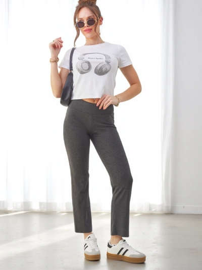 Royalfashion Leggings simple din bumbac pentru femei