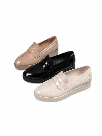 Royalfashion Mocasi din patent pentru femei Afidale