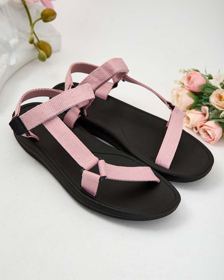 Sandale sport pentru femei cu etichete roz - încălțăminte