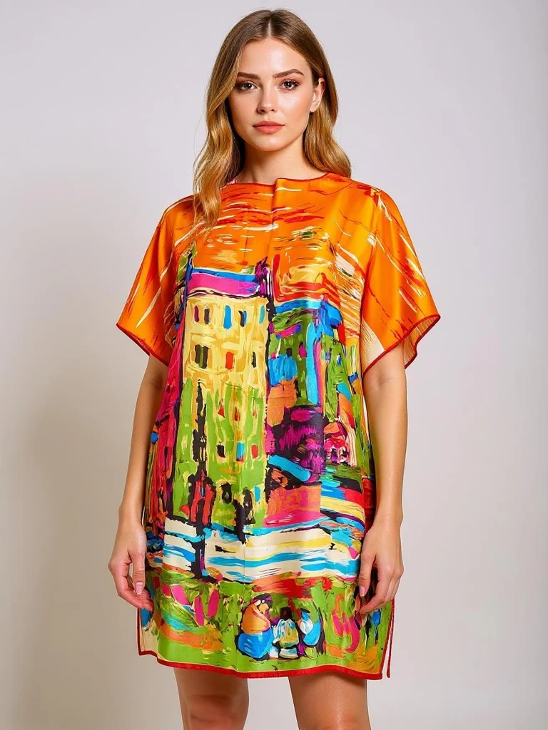 Rochie Pareo Callista – Inspirație Multicoloră din Arta Italiană Royalfashion