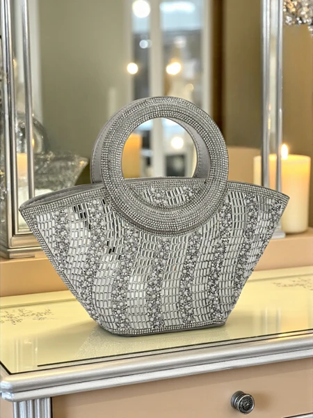 Poșetă mică de damă cu zirconiu Sparkle Queen