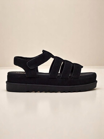 Aurtengei Heraclea Royalfashion Baschtschuhen auf Plattform schwarze aus Ekoleeder