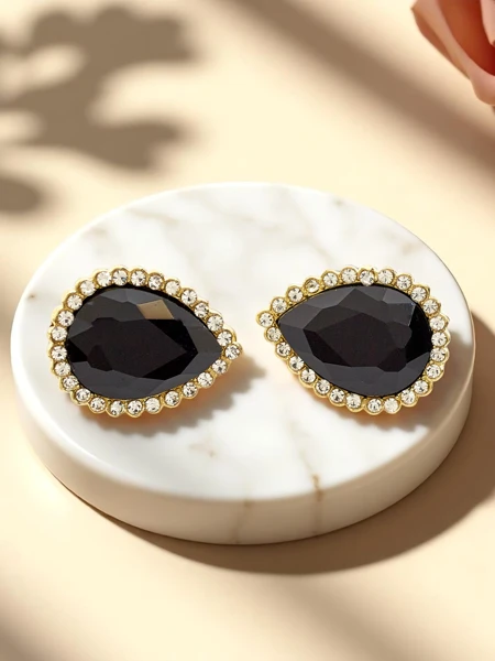 Royalfashion Cercei clip-on pentru femei cu cristal și zirconii