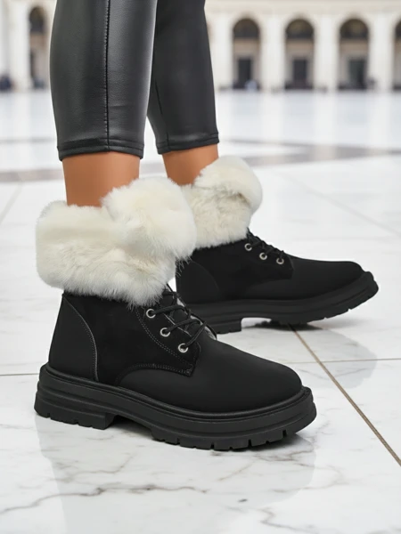 Încălțăminte pentru femei cu gheată de blană Royalfashion Nasaha