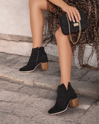 Royalfashion Cizme Ovi din piele întoarsă eko pentru femei