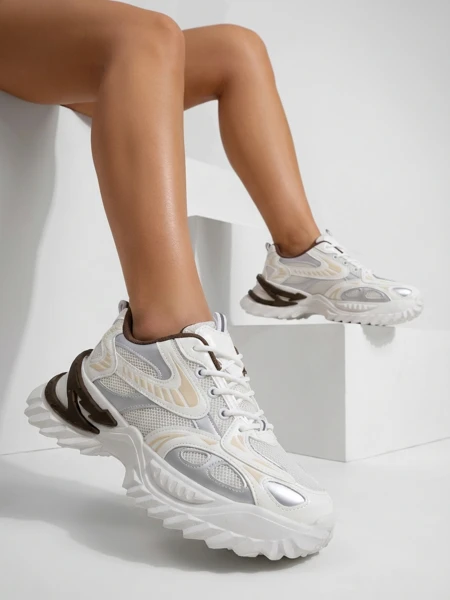 Royalfashion Sneakeri pentru femei din piele ecologică lucioasă Leysi