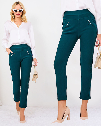 Royalfashion jambiere din piele ecologică a'la bells negru pentru femei a'la bells