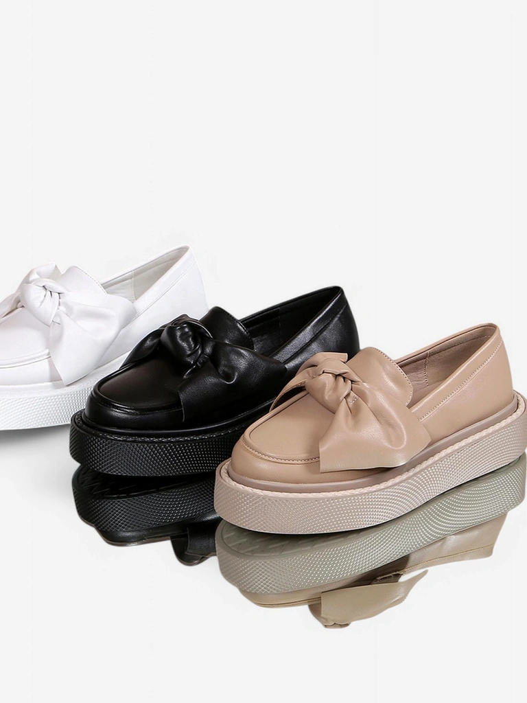 Royalfashion Mocasi elegante pentru femei cu fundă Ortto