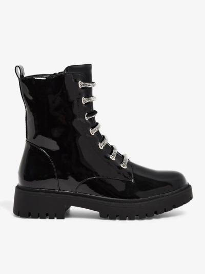 Botine de damă lăcuite cu șireturi Velmini