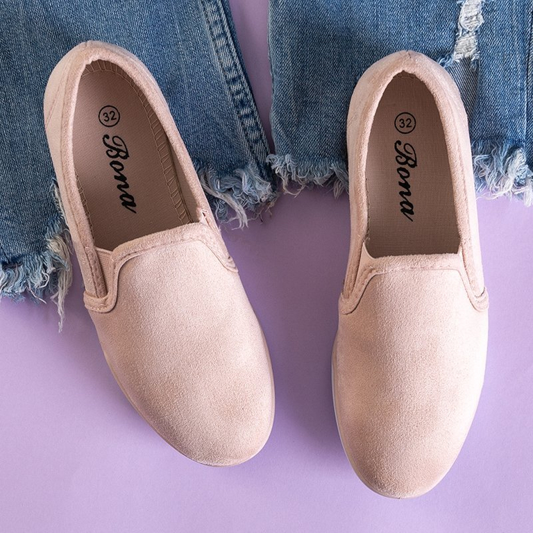 OUTLET Slip pentru copii roz deschis pe Kwiryna - Încălțăminte