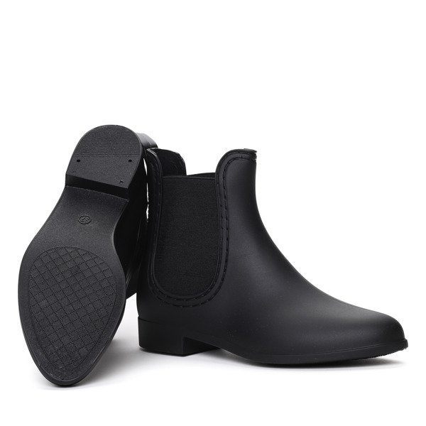 Czarne, matowe kalosze- Obuwie